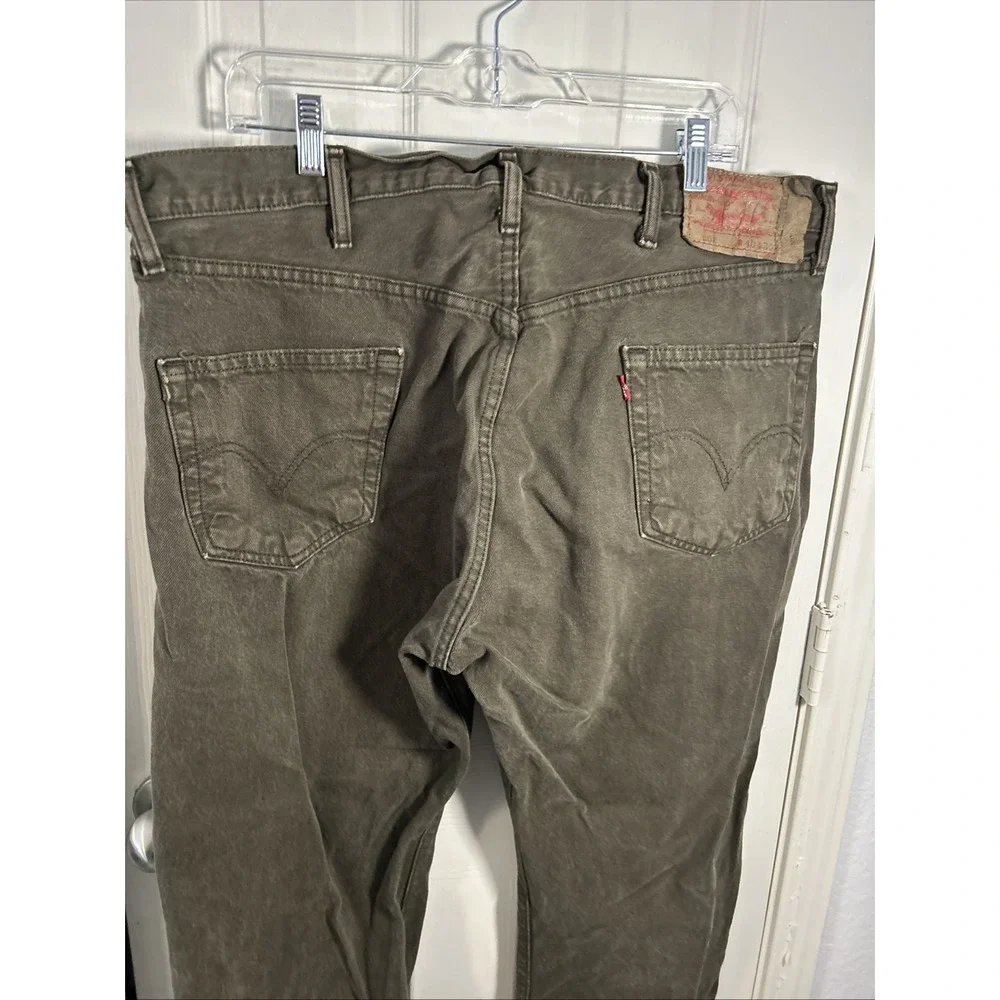 Vintage Levis 501 Jeans‎ Mens 40x30 Green Denim Button Fly Made in USA